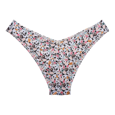 Underprotection bikini tanga i hvid med farvet pletter lavet af polyester (Genanvendt) 