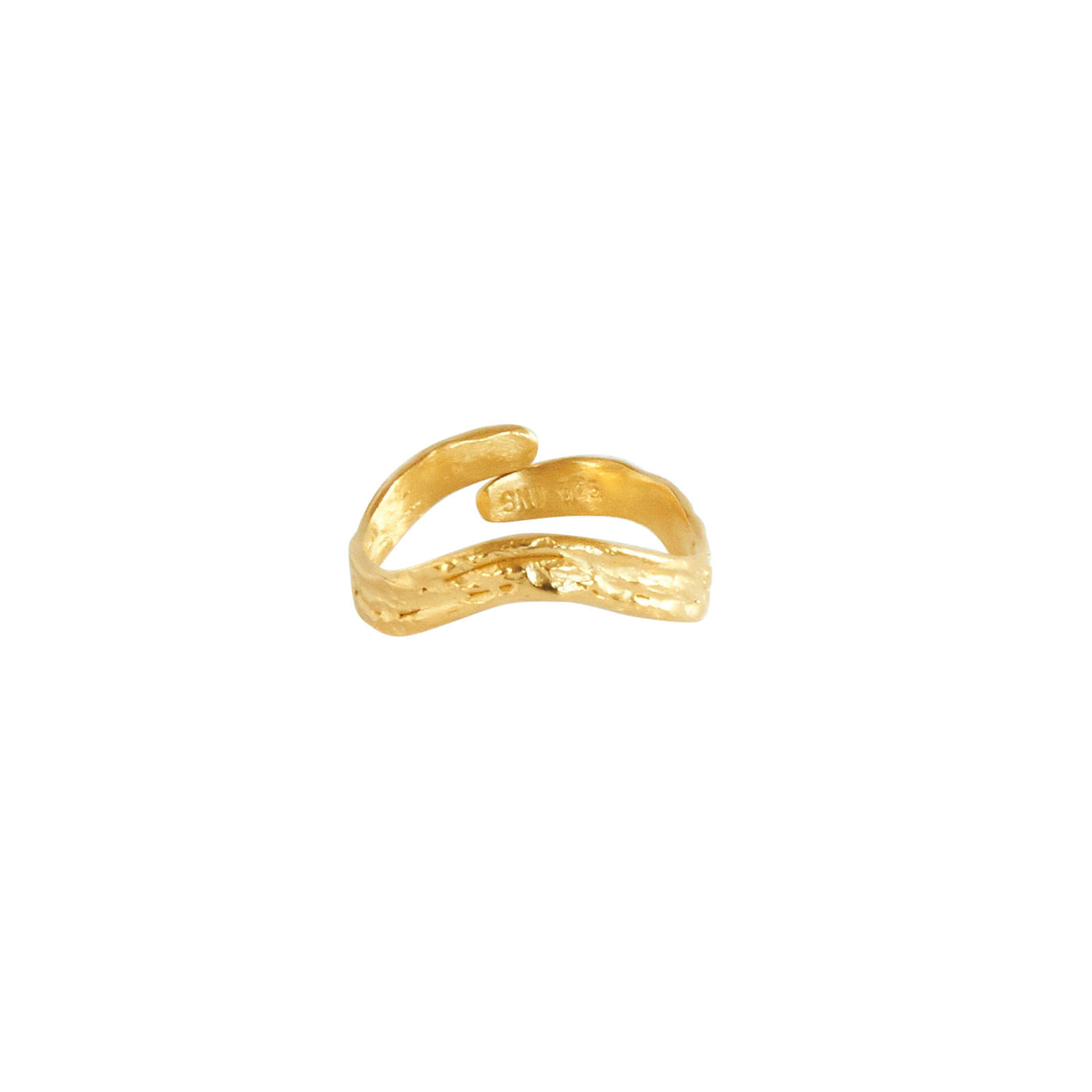 OH MY DARLING WAVY GULPLATED RING